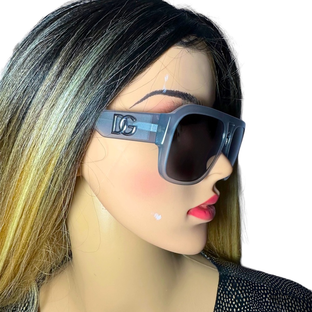 NWT Unisex Dolce&Gabbana Polarized Pilot Sunglasses in Opal Grey